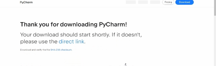 downloading PyCharm